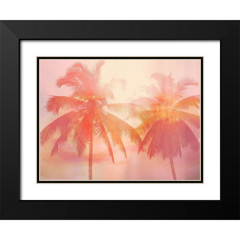 Palm Breeze II Black Modern Wood Framed Art Print with Double Matting by Jensen, Mia