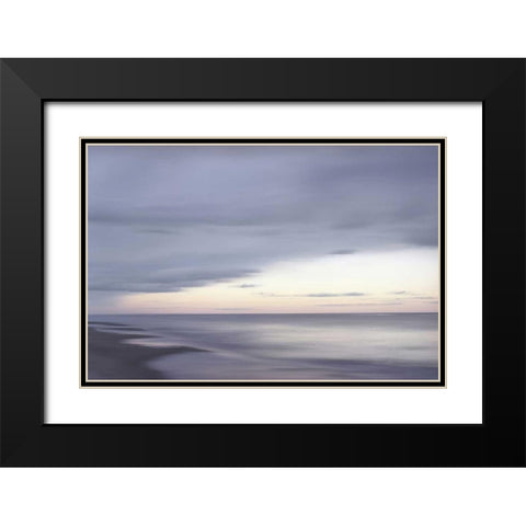 Calm on the Water Black Modern Wood Framed Art Print with Double Matting by Olsen, Maggie