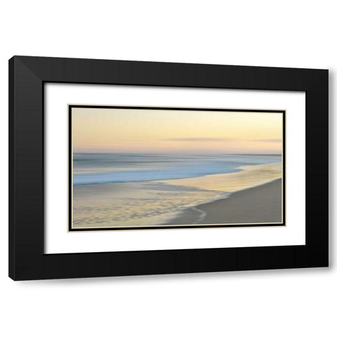 Pastel Horizon Black Modern Wood Framed Art Print with Double Matting by Olsen, Maggie