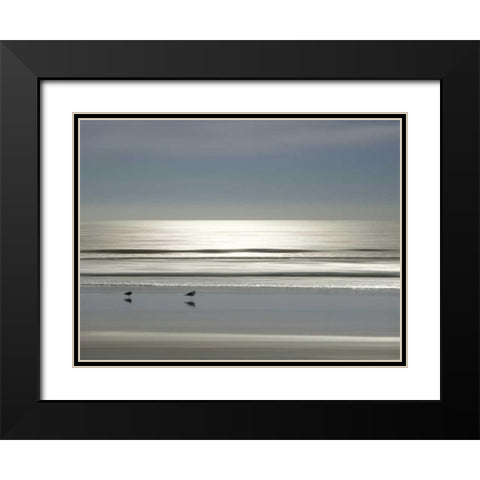 Partners Black Modern Wood Framed Art Print with Double Matting by Olsen, Maggie