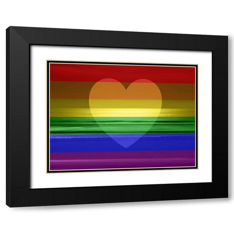 Heartfelt Sunset Black Modern Wood Framed Art Print with Double Matting by Olsen, Maggie