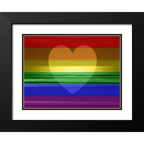 Heartfelt Sunset Black Modern Wood Framed Art Print with Double Matting by Olsen, Maggie