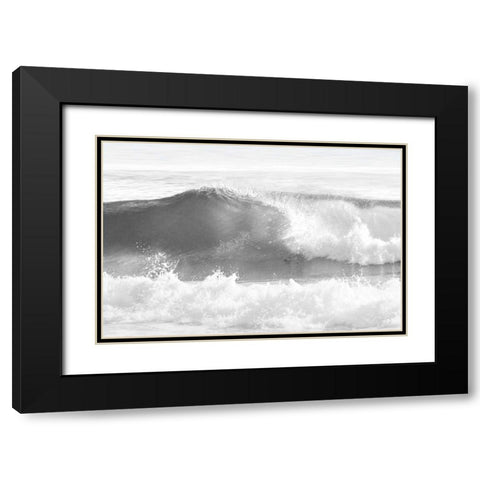 Wave I Black Modern Wood Framed Art Print with Double Matting by Olsen, Maggie