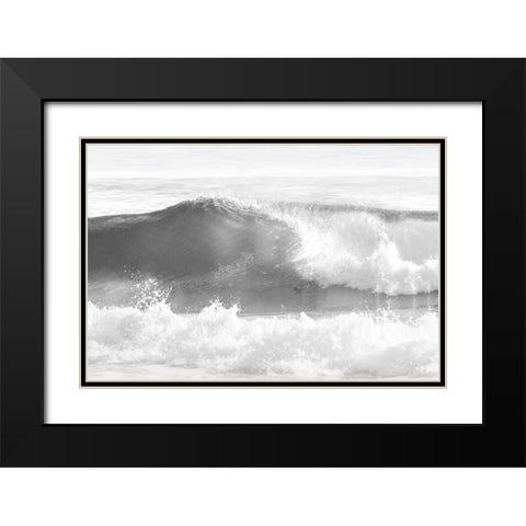Wave I Black Modern Wood Framed Art Print with Double Matting by Olsen, Maggie