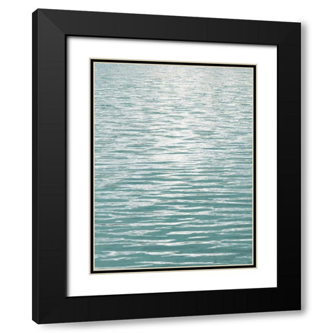 Ocean Current Aqua II Black Modern Wood Framed Art Print with Double Matting by Olsen, Maggie