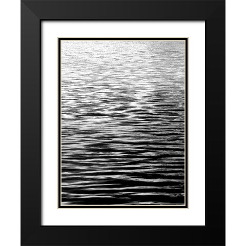 Ocean Current BW I Black Modern Wood Framed Art Print with Double Matting by Olsen, Maggie