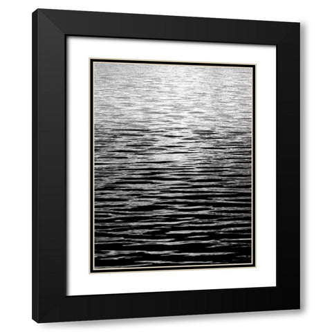 Ocean Current BW II Black Modern Wood Framed Art Print with Double Matting by Olsen, Maggie