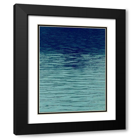 Ocean Current Blue II Black Modern Wood Framed Art Print with Double Matting by Olsen, Maggie