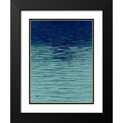 Ocean Current Blue II Black Modern Wood Framed Art Print with Double Matting by Olsen, Maggie