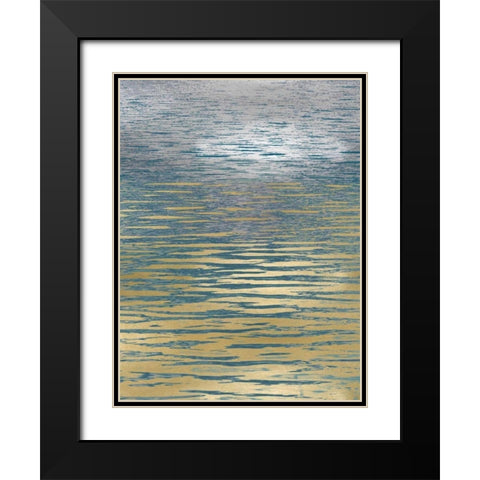 Ocean Current Reflection II Black Modern Wood Framed Art Print with Double Matting by Olsen, Maggie