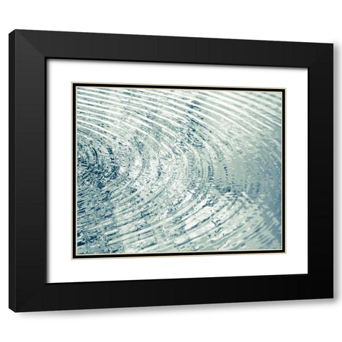 Ripples Aqua II Black Modern Wood Framed Art Print with Double Matting by Olsen, Maggie