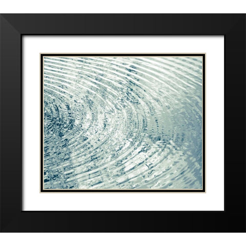 Ripples Aqua II Black Modern Wood Framed Art Print with Double Matting by Olsen, Maggie
