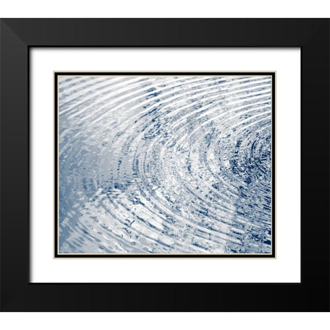 Ripples Indigo I Black Modern Wood Framed Art Print with Double Matting by Olsen, Maggie