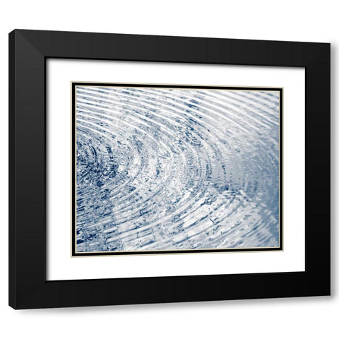 Ripples Indigo II Black Modern Wood Framed Art Print with Double Matting by Olsen, Maggie