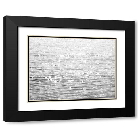 Sunlit Sea Black Modern Wood Framed Art Print with Double Matting by Olsen, Maggie