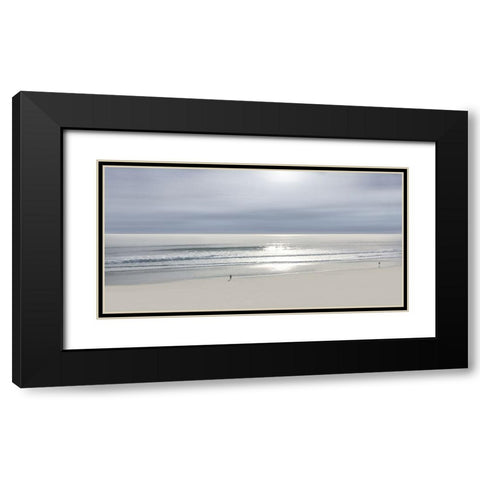 Beach Walk I Black Modern Wood Framed Art Print with Double Matting by Olsen, Maggie