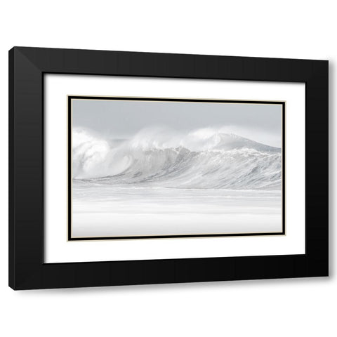 Surf Break Black Modern Wood Framed Art Print with Double Matting by Olsen, Maggie