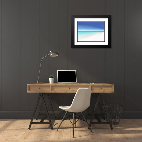 Waters Edge V Black Modern Wood Framed Art Print with Double Matting by Olsen, Maggie