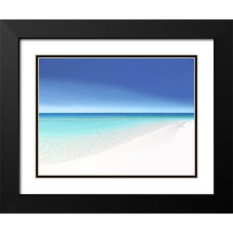 Waters Edge V Black Modern Wood Framed Art Print with Double Matting by Olsen, Maggie