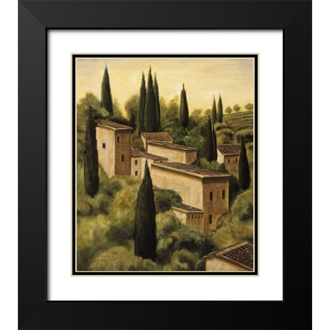 Tuscan Hillside I Black Modern Wood Framed Art Print with Double Matting by Moretti, Maurizio