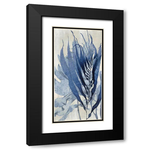 Sea Nature in Blue I Black Modern Wood Framed Art Print with Double Matting by Miller, Melonie