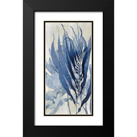 Sea Nature in Blue I Black Modern Wood Framed Art Print with Double Matting by Miller, Melonie
