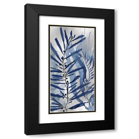 Sea Nature on Silver II Black Modern Wood Framed Art Print with Double Matting by Miller, Melonie