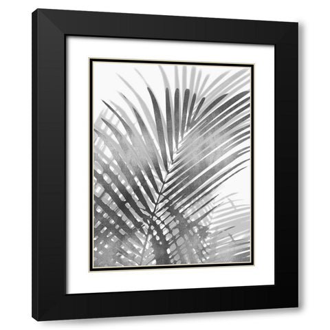 Palm Shadows I Black Modern Wood Framed Art Print with Double Matting by Miller, Melonie