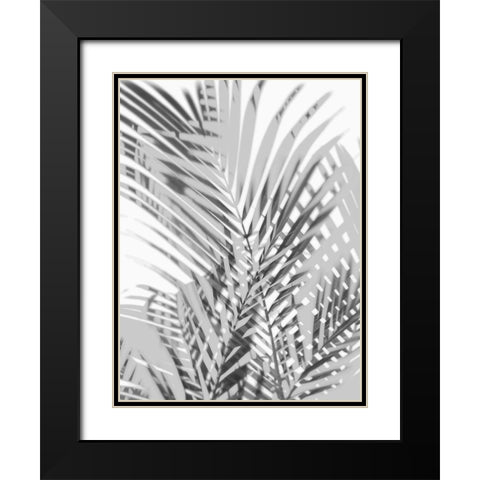Palm Shadows III Black Modern Wood Framed Art Print with Double Matting by Miller, Melonie