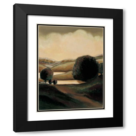 Daybreak II Black Modern Wood Framed Art Print with Double Matting by Montero, Mario