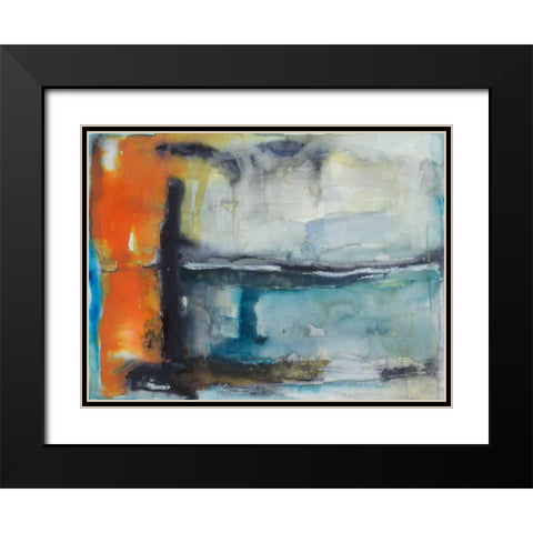 Surge Black Modern Wood Framed Art Print with Double Matting by Oppenheimer, Michelle