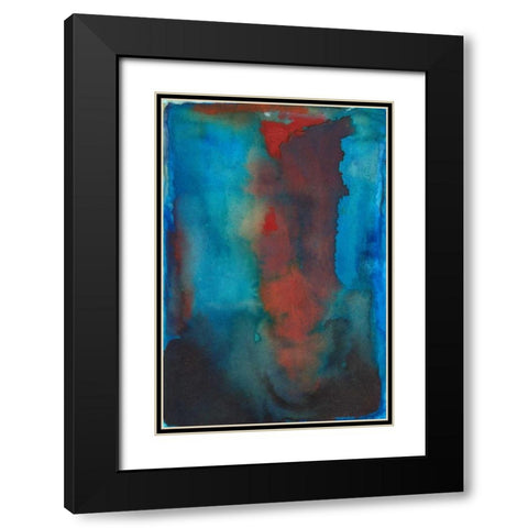 Scarlet Burst Black Modern Wood Framed Art Print with Double Matting by Oppenheimer, Michelle