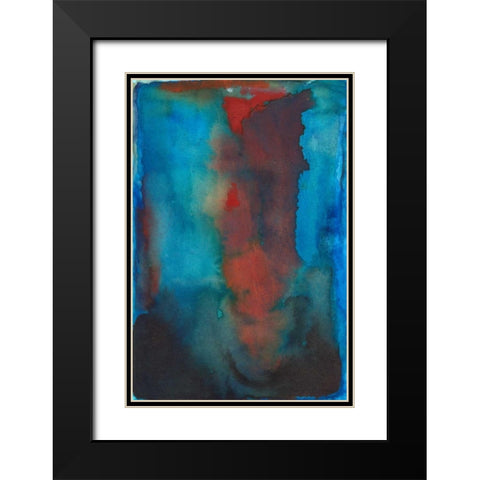 Scarlet Burst Black Modern Wood Framed Art Print with Double Matting by Oppenheimer, Michelle
