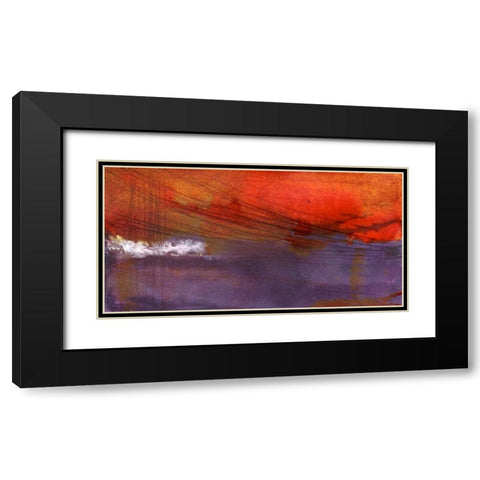 Plum Clouds Black Modern Wood Framed Art Print with Double Matting by Oppenheimer, Michelle