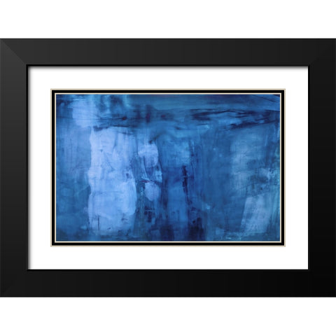 Into the Blue Black Modern Wood Framed Art Print with Double Matting by Oppenheimer, Michelle