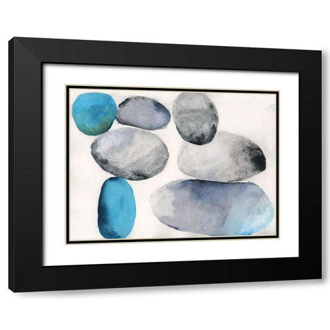 Stones II Black Modern Wood Framed Art Print with Double Matting by Oppenheimer, Michelle