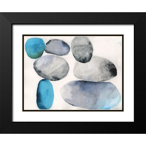 Stones II Black Modern Wood Framed Art Print with Double Matting by Oppenheimer, Michelle