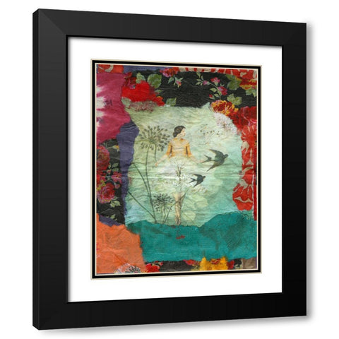 Carmen Black Modern Wood Framed Art Print with Double Matting by Oppenheimer, Michelle