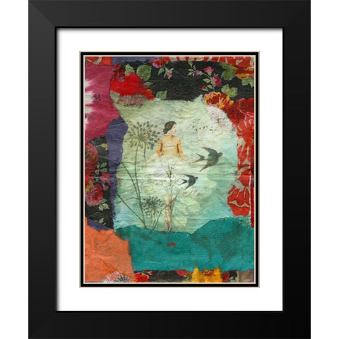 Carmen Black Modern Wood Framed Art Print with Double Matting by Oppenheimer, Michelle