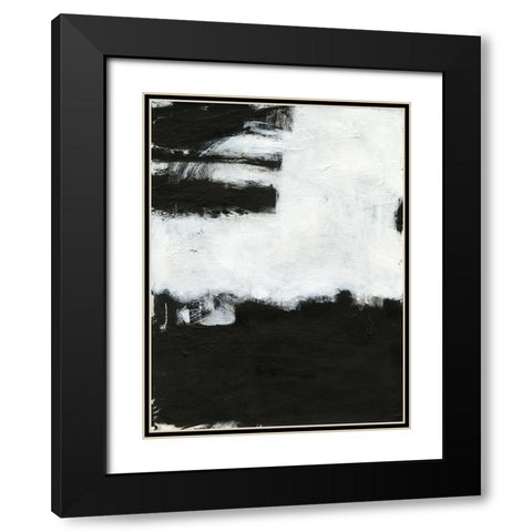 Abstracta Black Modern Wood Framed Art Print with Double Matting by Oppenheimer, Michelle