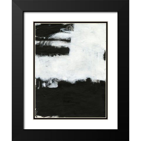 Abstracta Black Modern Wood Framed Art Print with Double Matting by Oppenheimer, Michelle