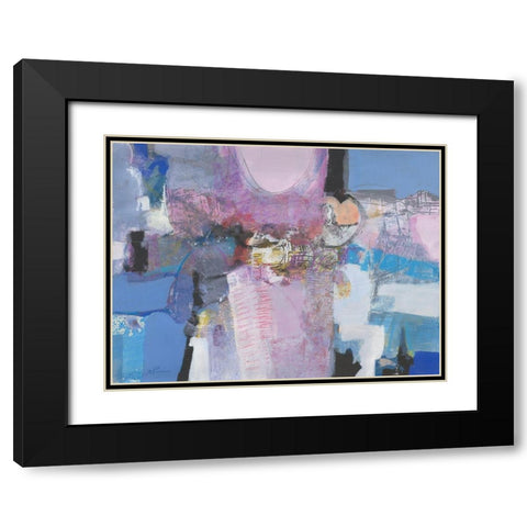 Simpatia Black Modern Wood Framed Art Print with Double Matting by Piovan, Maurizio