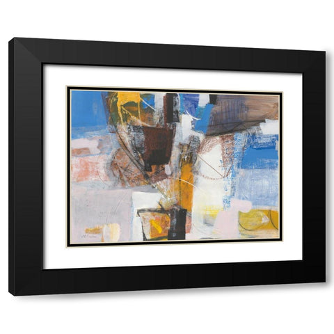Vacanze Black Modern Wood Framed Art Print with Double Matting by Piovan, Maurizio
