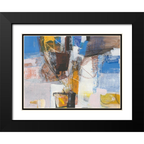 Vacanze Black Modern Wood Framed Art Print with Double Matting by Piovan, Maurizio