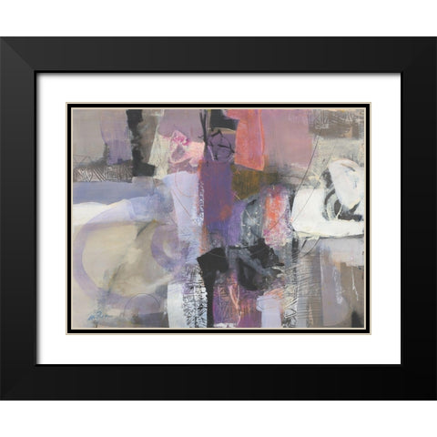 Tempo Fa Black Modern Wood Framed Art Print with Double Matting by Piovan, Maurizio