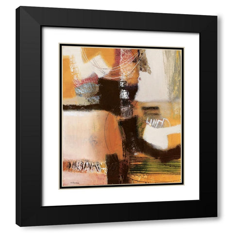 Cromatismo II Black Modern Wood Framed Art Print with Double Matting by Piovan, Maurizio