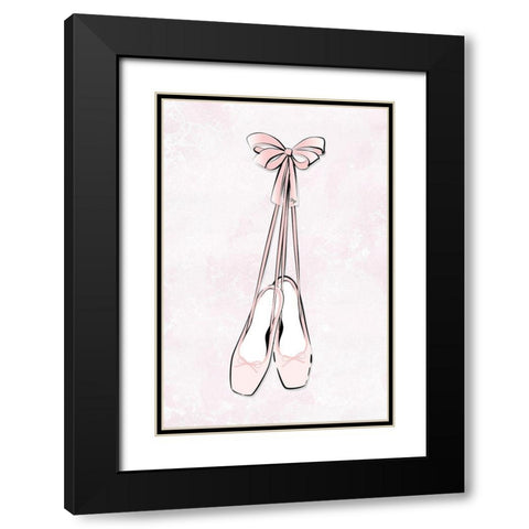 Ballet Shoes Black Modern Wood Framed Art Print with Double Matting by Pavlova, Martina