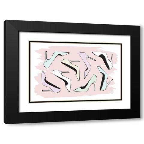 Best Heels Black Modern Wood Framed Art Print with Double Matting by Pavlova, Martina