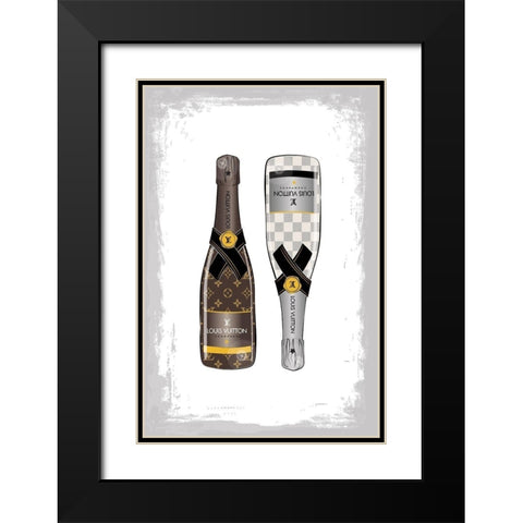 Champagne III Black Modern Wood Framed Art Print with Double Matting by Pavlova, Martina