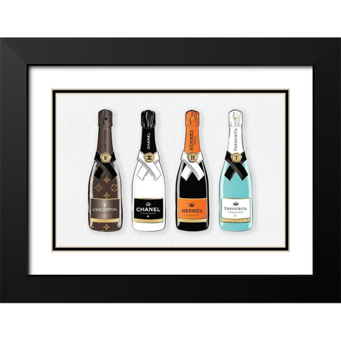 Champagne VI Black Modern Wood Framed Art Print with Double Matting by Pavlova, Martina